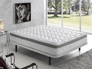 SIMPUR: Materasso in memory foam Premium con filo d'argento| Alto 25 cm | Piazza e Mezza 160x190| Qualitá di gamma alta | Massima Transpirazione | Tessuto speciale Silver TherapyAnti Statico…