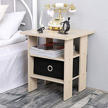 Comodino in legno, comodino, comodino, comodino, comodino con cassetto in tessuto non tessuto, libreria per soggiorno, camera da letto, soggiorno, comodino, ufficio o salotto