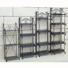 Bagno multifunzionale Cucina Ripiano in ferro battuto Scaffale Salva spazio Nero (dimensioni : 33 * 20 * 101cm)