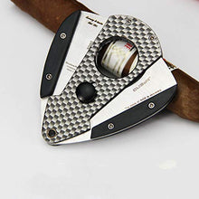 AUEDC Acciaio Inossidabile Cigar Cutter, in Fibra di Carbonio Portatile in Lega di Zinco del Sigaro ghigliottina Taglio Doppio Regalo Lama Scatola miglior Regalo per familiari e Amici