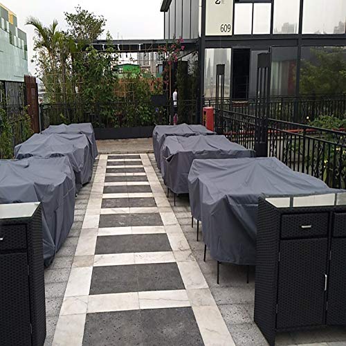 HUACHENG Copertura per Esterni Copertura per mobili Impermeabile Divano Sedia Copertura per Tavolo Giardino Patio Protezione da Spiaggia Copertura Antipolvere per Pioggia e Neve-Nero, 85x105x75