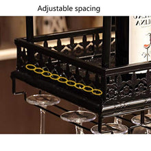 FAFZ Portavini Portabottiglie da Appendere, Portabicchieri da Vino, Altezza E Spaziatura Regolabili, Portabottiglie da Soffitto， Portabottiglie da Vino per Ristorante E Bar (Size : 80cm)