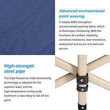 sogesfurniture Lettino Letto Brandina da Campeggio Pieghevole, Letto da Camping Pieghevole,con poggiatesta Rimovibile e Tasche Laterali, Peso supportato 150kg,Blu Marino BHEU-CT-F10NB