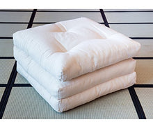 Vivere Zen - Futon Pouff - Divano Letto 11 cm (4 Strati Cotone) - Futon Pouff Greggio 120x195 cm