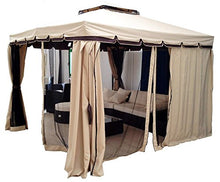 MICHELE SOGARI Gazebo 3X3 Giardino in Alluminio con Copertura 250 GR. Antipioggia 4 Zanzariere e 4 Teli Laterali