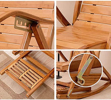 Sedia Lounge Sedia Regolabile Chaise Reclinabile Bamboo Sedia a Dondolo Pieghevole Pieghevole Sedia a Sdraio Portatile per Giardino Prato a Sdraio Backyard