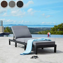TecTake LETTINO POLY RATTAN ARREDO ESTERNO GIARDINO SDRAIO PRENDISOLE DIVANO - disponibile in diversi colori - (Marrone | No. 402309)
