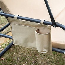 Outsunny Dondolo Letto da Giardino con Zanzariera caffè Chiaro, Dondolo Ribaltabile 3 Posti per Esterno e Balcone 240x140x197cm
