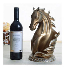 QQSGBD Portabottiglie da Vino Estratto Testa di Cavallo Wine Bottle Holder Ornamentali in Resina Creativa Scultura Wine Rack fornisce Gli Accessori del mestiere Bicchieri Decor Antiscivolo