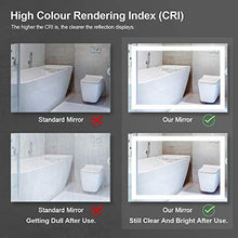 Specchio da Parete per Bagno 400x600 / 400x700 / 700x500mm con luci a LED, IP44, Specchio da Trucco Ovale a LED/Specchio da Barba, Specchio Luminoso a LED per Hotel/Camera da Letto/Bagno/salo