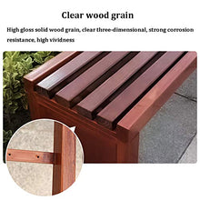 outdoor product Parco All'aperto Panche da Giardino,Panche Anticorrosive del Terrazzo di Legno Solido Sedie Resistenti alle Intemperie del Portico,Panche da Balcone Senza Schienale con Sedili A Doghe