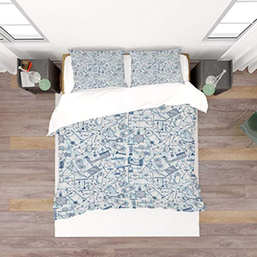 DEWUFAFA Set da biancheria da letto completa per bambini, tazza di caffè, copripiumino in cotone, letto matrimoniale medio, set da copripiumino a 3 pezzi, set di biancheria da letto a doppia faccia pe