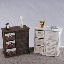 Mendler Serie vintage comodino cassettiera legno paulonia 3 ceste 30x60x63cm marrone