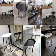 GYPPG Sgabelli Bar Bianchi e Neri Sgabelli Bar Senza braccioli Moderni contemporanei con Gambe in Metallo Ergonomia Altezza del bancone in plastica Sedia Ufficio/Pub/bistrot/Cucina