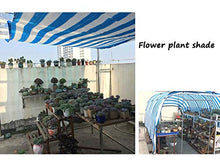 Rete ombreggiante Rete di Tessuto UV Block in Tessuto Reticolato UV per Rete da Giardino Copertura per Tetto Camion, Tasso di Ombreggiatura del 90%, Banda Blu E Bianca (Dimensioni : 6x6M)