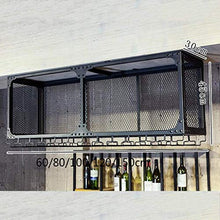 Squisito Portabottiglie Peaceip Wind Industriale Ferro Battuto Mensola in Ferro Battuto Capovolto Porta Bicchiere da Vino Barra Appesa (Dimensioni: 120CM)