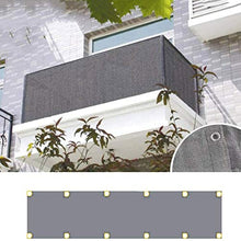 FANGJIE Tenda a Vela Rettangolare 0.95x10m HDPE Paravento Balcone Leggermente Trasparente per Campo Sportivo, Giardino, Balcone, Grigio Chiaro