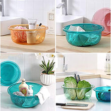 GYL Bacino Pieghevole XSJZ Lavabo in Plastica, Lavabo da 3 Pezzi Lavabo in Plastica Trasparente Lavabo per Lavare I Vestiti della Famiglia Adatto per Il Dormitorio degli Studenti (Color : Orange)