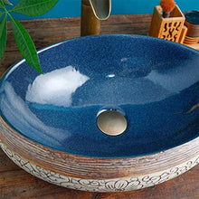 WEHOLY Lavabo in Resina Lavabo retrò da Incasso Ovale in Pietra Naturale Lavabo in Ceramica Contenitore per Hotel Lavabo a Prova di Schizzi