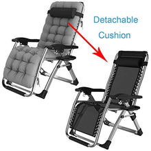 SHUAIIJUAN Sedia per il tempo libero domestico Patio Lounge Poltrone Outdoor pieghevole reclinabile Sdraio da spiaggia Sedia for rilassante giardino Sedia con Porta bicchiere e staccabile Cuscino 150k