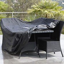 CLJ LWY Nero Impermeabile Protezione UV Set di mobili da Giardino per Esterni Copritavolo Rettangolare per Patio 242x162x100cm