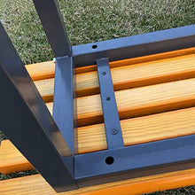 DCCYZ-YJ Sedia da Giardino Giardino Steel Frame Chair Patio Banco del Giardino Veranda Sedia da Giardino Bench (Size : L100CM*W37CM*H45CM)