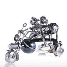 Semplicità Elegante Opera Punk Doppia Moto Locomotiva Metallo Vino Portabottiglie Desktop Veranda Decorazione Domestica Bar Decorazioni Ristorante Argento Bello Ed Elegante, HJJ