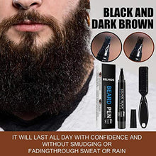 Congci Matita per Barba Impermeabile Matita per riempitivo e Pennello per esaltatore di Barba Strumenti per Modellare i Baffi