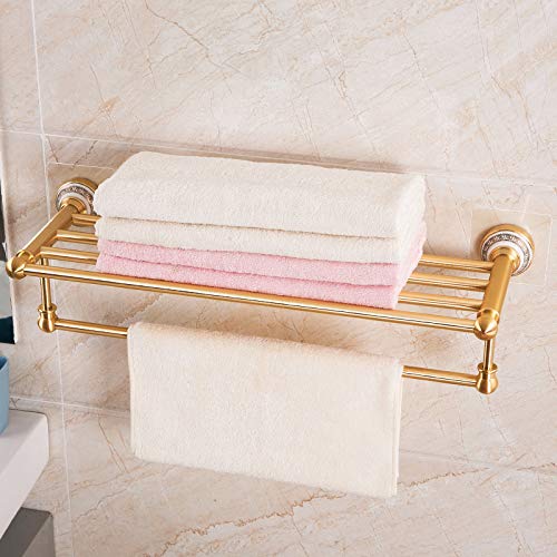 MBYW Portasciugamani Moderno Minimalista Portasciugamani Elegante per Il Bagno di Moda Portasciugamani da Bagno con Doppio portasciugamani, portasciugamani in Acciaio Inox 64 * 41 * 47 cm
