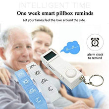 BGSFF Portapillole settimanale con promemoria Timer - Contenitore per Pillole da 7 Giorni a 28 Scomparti per casa e Viaggio - Organizer per medicinali con Allarme, Bianco