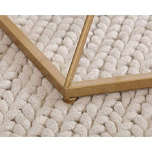 DGHJK Mobili per la casa, Comodino in Ferro battuto Dorato, Soggiorno, Mini tavolino Rotondo, Tavolo da Snack angolare, Comodino, 50x48 cm