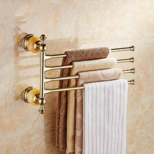 Rishx Portasciugamani Mobile in Bronzo Antico da 4 Bar Europeo Lusso Regolabile in Acciaio Inox con Base in Marmo mensola Porta Asciugamani Accessori per Il Bagno portasciugamani