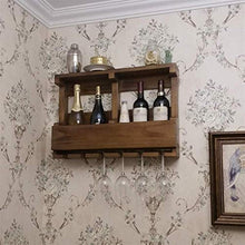 Leifeng Tower Classico Wine Rack Europea di Legno Wallmounted Wine Rack casa Governo del Vino Creativo Semplice Hanging Rack Hanging Cup Holder (Color : A)