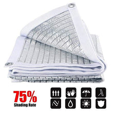 Tela da Vela 75% Parasole Netto Giardino Tendoni Nuovo Alluminio Parasole Netto Reflective Sun Shelter Parasole Vele Outdoor Sun Sailing (Color : Silvery 1X5m)