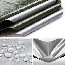 MTYLX Telo da Esterno Multiuso, Telo da Tenda in Pe Leero da 180 G / M2 per Tenda da Campeio Tenda Parasole Protezione Solare Impermeabile Panno Di Protezione Solare Pieghevole,Verde Argento,1,5X2 M
