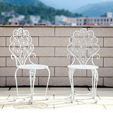 CGBF-Garden Bistro Set 3 Pezzi,Mobilia Esterna del Balcone del Patio del Metallo,Durevole, Resistente agli Agenti Atmosferici, Senza Ruggine