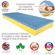 Goldflex Materasso Bivalente MATRIMONIALE 140x200 2 Strati Zone Differenziate Ergonomico Memory Gaia + Schiumato Ecologico Sfoderabile GARANZIA 5 Anni Made In Italy Dispositivo Medico Detrabile