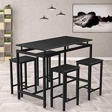 DAKEUR Set Tavolo e sgabelli da Bar unità da Bar per la casa 5 Pezzi Set Sala da Pranzo Sgabelli da Bar e Tavolo da Colazione Set Tavolo e sedie da Cucina Set 4 tavoli e sedie salvaspazio Set 4 per