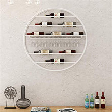 CCLLA Portabottiglie da Vino Rotondo in Metallo 2 in 1 per Bottiglie con portabottiglie in Vetro - Bianco