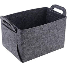 XIXIAO - Cesto portabiancheria in feltro per armadi, cassetti, armadio, cassettiera, cassettiera, XL, 50 x 35 x 32 cm, colore: Grigio