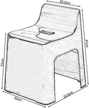 NZDY Home Essentials, Sgabello da doccia in plastica, multifunzione trapezoidale per bambini, sgabello per il lavaggio dei piedi, per il bagno e lo slittamento degli sgabelli, D