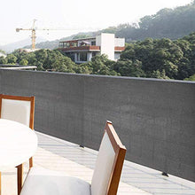 Frangivista Balcone 90x500cm Antivento Recinzione Privacy Giardino AntiUV Impermeabile Copertura Balcone Privacy Schermo Protettivo per Balcone Montato con Occhielli e Fascette (Grigio)