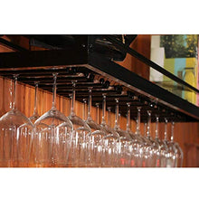 YWYW Portabottiglie Portabicchieri da Vino Portabicchieri da Champagne Portabicchiere Portabottiglie da Appendere in Ferro battuto Europeo (Nero) (Dimensioni: 120 * 30 cm)