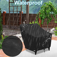 HoneybeeLY - Coprisedia impilabile, impermeabile, antivento, anti-UV, resistente, antistrappo, in tessuto Oxford reclinabile, 70 x 79 x 120 / 70 cm, colore: Nero