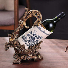 Semplicità Elegante Creativo Retrò Resina Di Bronzo Ceramica Dipinta a Mano Portabottiglie Home Desktop Decorazione Bar Veranda Decorazioni per Ristoranti Portabottiglie Portatile Bello Ed Elegante,