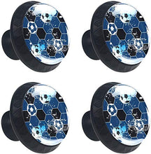Sport di calcio astratto Pomelli per Porta Set di 4 Pomelli per Mobili Manopole per Cassetti Cucina Armadio Vetro