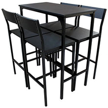 yelloo Set Tavolo E 4 SGABELLI Soggiorno arredo casa Design Bar Set H.96cm LIGNANO