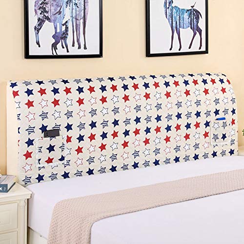 Fodera/Copri-Testiera del Letto Singolo/Matrimoniale 120/150/180/200cm in Protettore Moderno Elasticizzato Copertura Antipolvere Elastico Fodera per Testiera Decorazione. Elegante e generoso copricapo