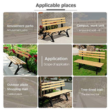 GaoF Panchina da Giardino da Giardino Panchina da Esterno, panchina da Esterno Resistente alle intemperie con Struttura in ghisa e Legno massello anticorrosivo con Schienale e braccioli, 2-4