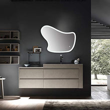 Specchio da Bagno a LED a Parete a Specchio a Specchio Design Poligonale HD Specchio Argento Touch Control Smart Anti-Fog Specchio da Trucco a LED